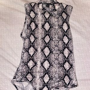 forever 21 snakeskin bodysuit